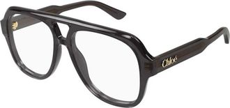 Chlo&eacute; Aviator Optical Frame - Dames - Brillen - Grijs - 56 MM - Accessoires