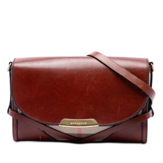 Burberry Pre-owned Vintage Crossbody Bag - Dames - Pre-owned - Bruin - Maat: ONE Size Zijde