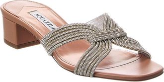 Aquazzura Crystal Muse 35 Leather Sandal
