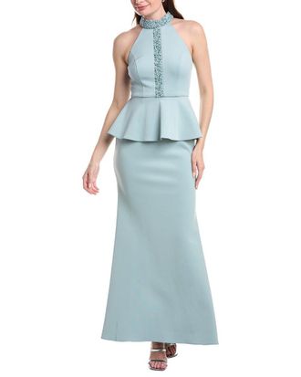 Adrianna Papell Beaded Halter Gown
