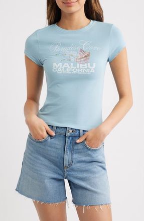 PacSun Paradise Cove Graphic Stretch Cotton T-Shirt in Teal at Nordstrom, Size X-Large