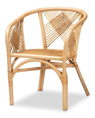 Baxton Studio Kagama Modern Bohemian Rattan Dining Chair