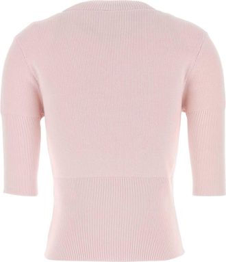 Givenchy Womens Pastel Pink Cotton Blend Sweater - Light Pink - Size Medium