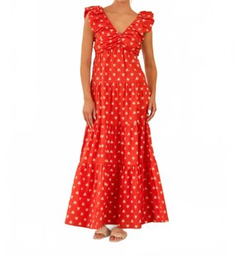 Skies Are Blue Clothing Sweetheart Maxi Dress In Red