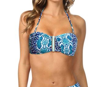 La Blanca Bandeau Bikini Bra In Serpentina