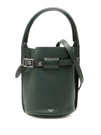 Celine 2018-2025 Nano Leather Big Bucket Bag satchel - Verde