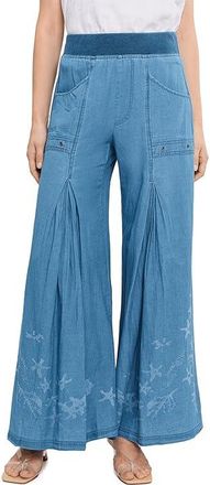 Xcvi Printed Jerona Wide Leg Womens Clothing Etiloate Wash : LG (Womens 12-14), Cotton/Linen