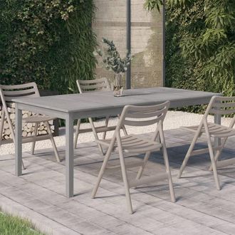 vidaXL Vidaxl - Mesa De Jard&iacute;n Madera Maciza De Acacia Gris 200x100x75 Cm
