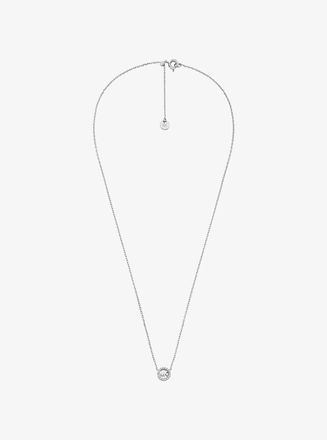 Michael Kors Pav&eacute; Logo Charm Necklace