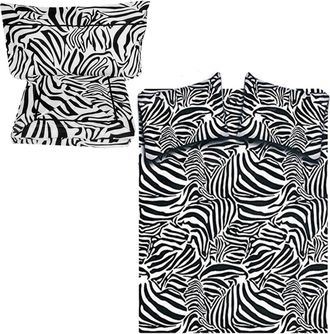 Trade Shop Trade Shop - Completo Letto Matrimoniale In Cotone 100% Zebrato 240x280cm Coperta Termica