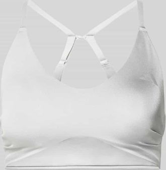 adidas Sport-BH mit Logo-Detail Modell OPT ESS LBRA in Silber, Gr&ouml;&szlig;e XL
