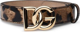 Dolce & Gabbana zwei farblich glänzende Leargürtel