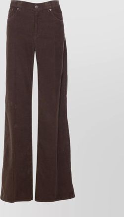 Dondup velvet wide leg trousers with 5 pockets