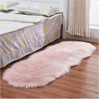 Trade Shop Trade Shop - Tappeto Cute Rettangolare Pelliccia Fluffy Colori Living Camera Letto 60x110 Cm