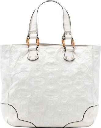 Gucci Pre-owned Tote Bags, female, White, Size: ONE SIZE Pre-owned Leather Tote Bag