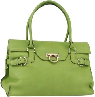 Ferragamo Pre-owned Handbags, female, Green, Size: ONE SIZE Pre-owned Handbag