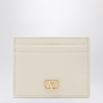 Valentino Garavani Ivory Vlogo Signature card holder