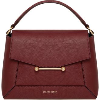 Strathberry Mosaic Leather Top Handle Bag in Oxblood at Nordstrom