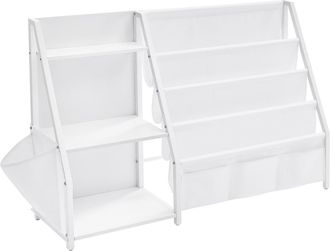 Songmics Estanter&iacute;a de juguetes con bolsillo lateral de color blanco