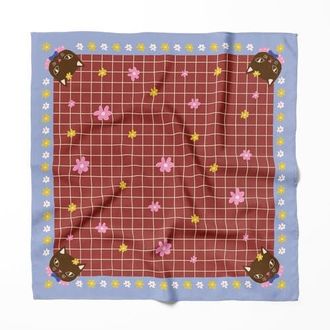 Centinelle Chat au Chocolat Cotton Silk Bandana in Multicolor at Nordstrom