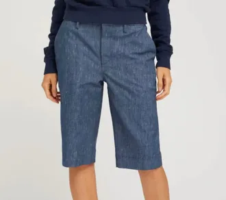 SPRWMN Bermuda Trouser Shorts In Indigo