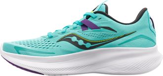 Saucony Womens Ride 15 Running Shoe, Cool Mint/Acid, 4.5 UK