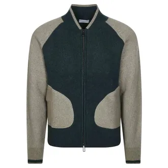 Paolo Pecora Giubbotto Maglia - - Knitwear - Uomo - Verde - L