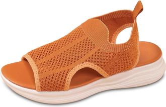 Generic S ALS for Women Water Shoes Sliders S ALS Womens UK Leisure Style, Sock Cover Design, Mesh Fabric, Suitable for Daily Work Leisure Office Environment 