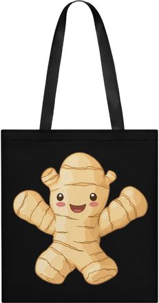 Generic Cute Ginger Root Womens Tote Casual Shopping Bag Lightweight Shoulder Bags Hobos Handbag for Work Travel Daily 35x40cm