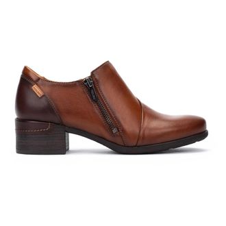 Pikolinos Bruine Damesschoen Elegant Ontwerp - Dames - Laarzen met Hak - Bruin - 36 EU - Leer - Schoenen