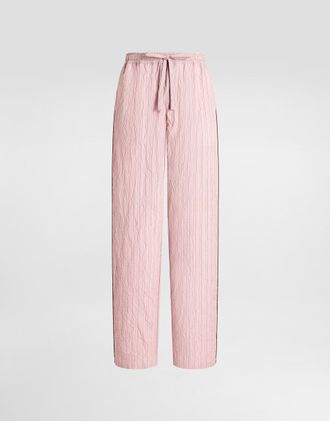 Dolce & Gabbana Crinkled Striped Fabric Vanity Trousers - Man Pants And Shorts Multicolor 52