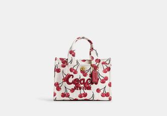 Coach Cargo Tote Bag 26 With Cherry Print