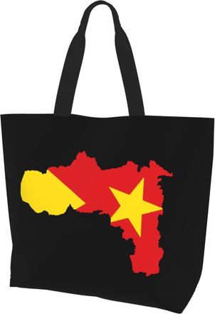 AOOEDM Tigray Flag Ladies Canvas Tote Reusable Shopping Bag
