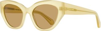 Ferragamo Ferragamo Womens Lettermark Cat Eye Sunglasses SF1107S 708 Opaline Honey 55mm