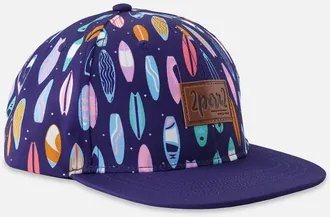 Deux par Deux Flat Brim Surfboard Print Cap in Blue Printed Surfboards at Nordstrom, Size 12-24 M