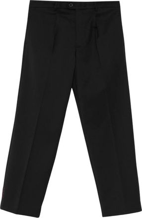 Amaranto Cropped Pliss&eacute; Broek - Heren - Vrijetijds broeken - Zwart - L - Broeken