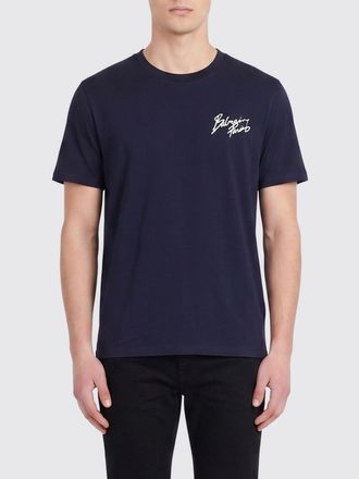 Balmain T-shirt in cotone con logo Balmain