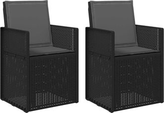 vidaXL Sillas De Comedor De Jard&iacute;n 2 Uds. Gris Antracita Pp Vidaxl