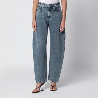 Alaia Jeans arrotondati in denim blu