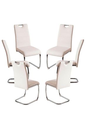 Regalos Miguel Regalos Miguel - Packs Sillas Comedor - Pack 6 Sillas Hallen Polipiel - Blanco