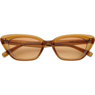 Freyrs Eyewear Mia Cat Eye Sunglasses in Crystal Brown at Nordstrom