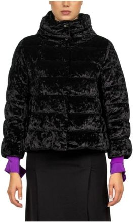 Herno Dames, Jassen, Zwart, Maat: XL Velours