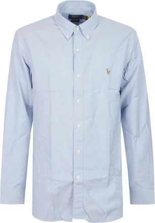 Polo Ralph Lauren Custom Fit Oxford-overhemd - Heren - Overhemden - Blauw - Maat: XL Katoen
