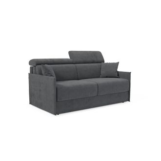 Divani.Store Sof&aacute; cama con reposacabezas reclinables en tela 169 cm antracita