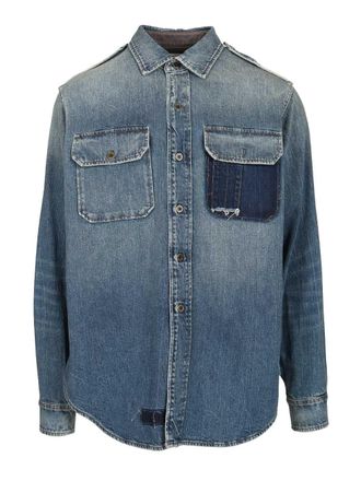Maison Margiela Denim Shirt Shirts Blu-Uomo