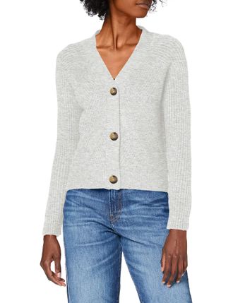 Only Only Onlcarol L/S Cardigan Knt Noos Maglione, Grigio (Light Grey Melange), XS Donna