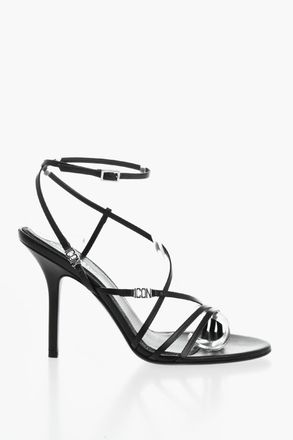 Dsquared2 ICON Leather Ankle-Strap Sandals, 10 mm Heel Dsquared2
