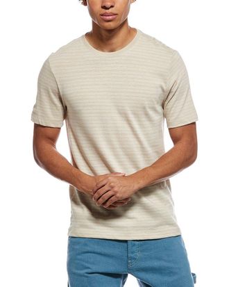 Vince Stripe Loose Knit Crewneck T-Shirt