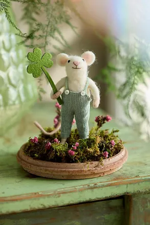 Terrain Shamrock Mouse Felt Critter