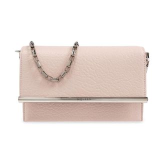 Alexander McQueen Alexander McQueen, Cross Body Bags, female, Pink, Size: ONE SIZE Pink Shoulder Bag with Metal Bar